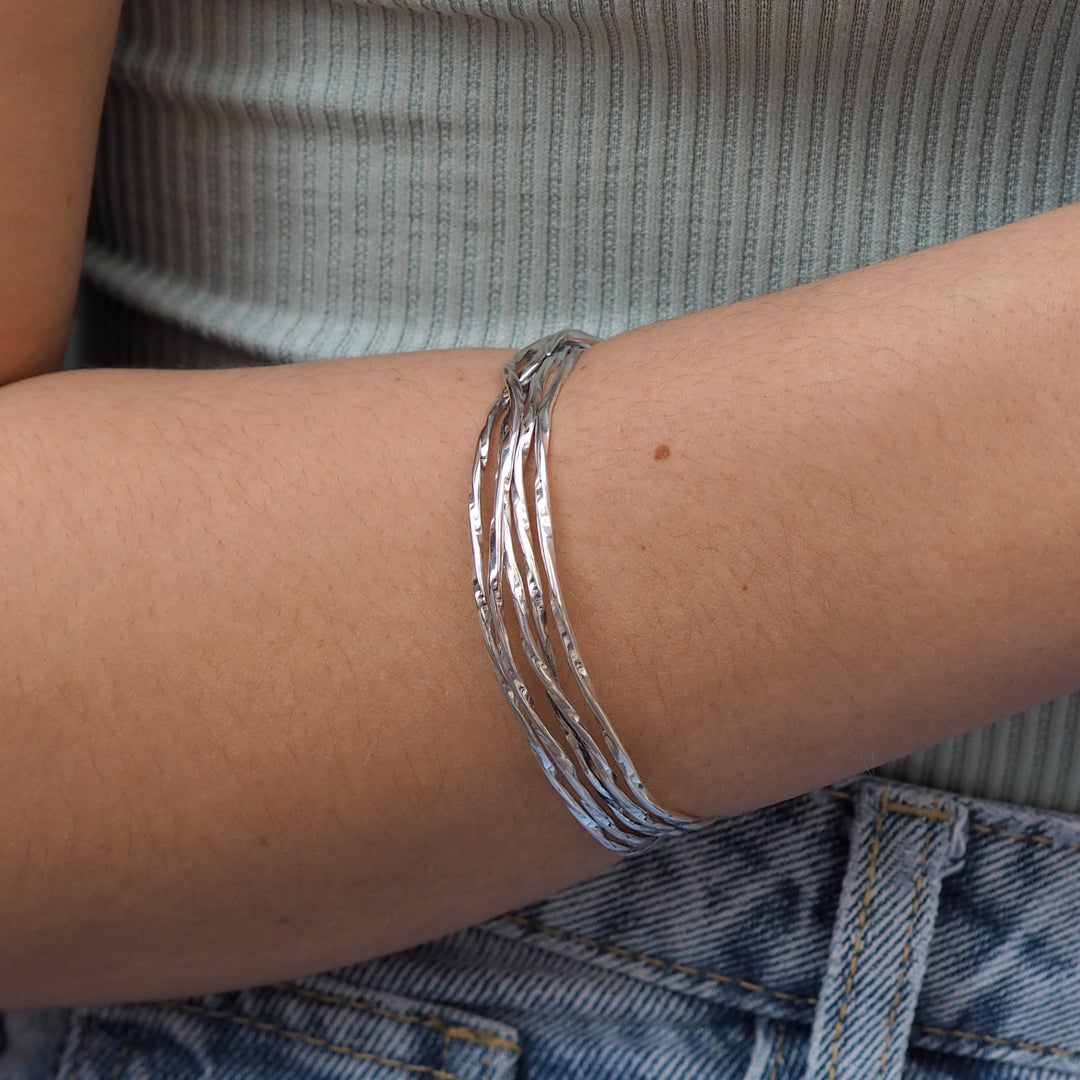 Lattice Cuff Handcrafted in Sterling Silver