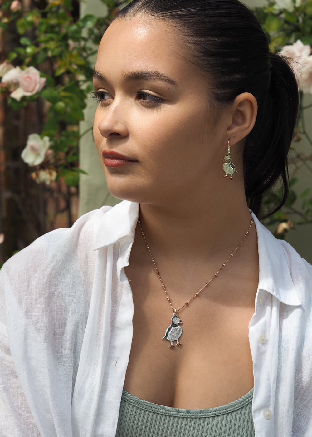 Duet Percy Puffin Drop Earrings