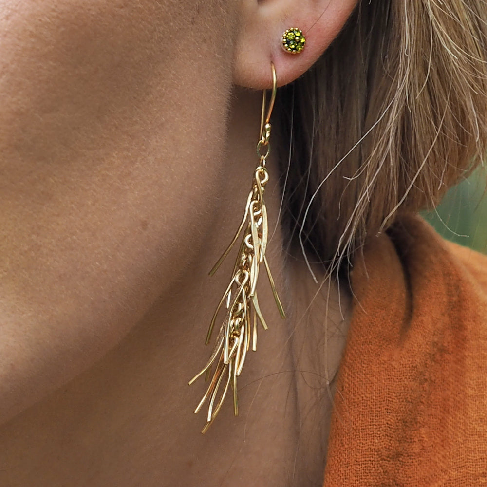 Foresta Rain Gold Drop Earrings