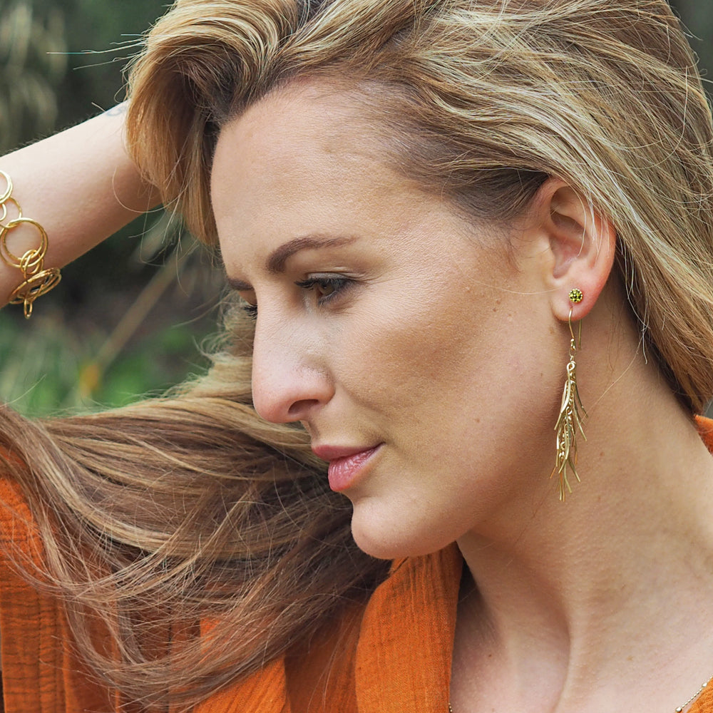 Foresta Rain Gold Drop Earrings