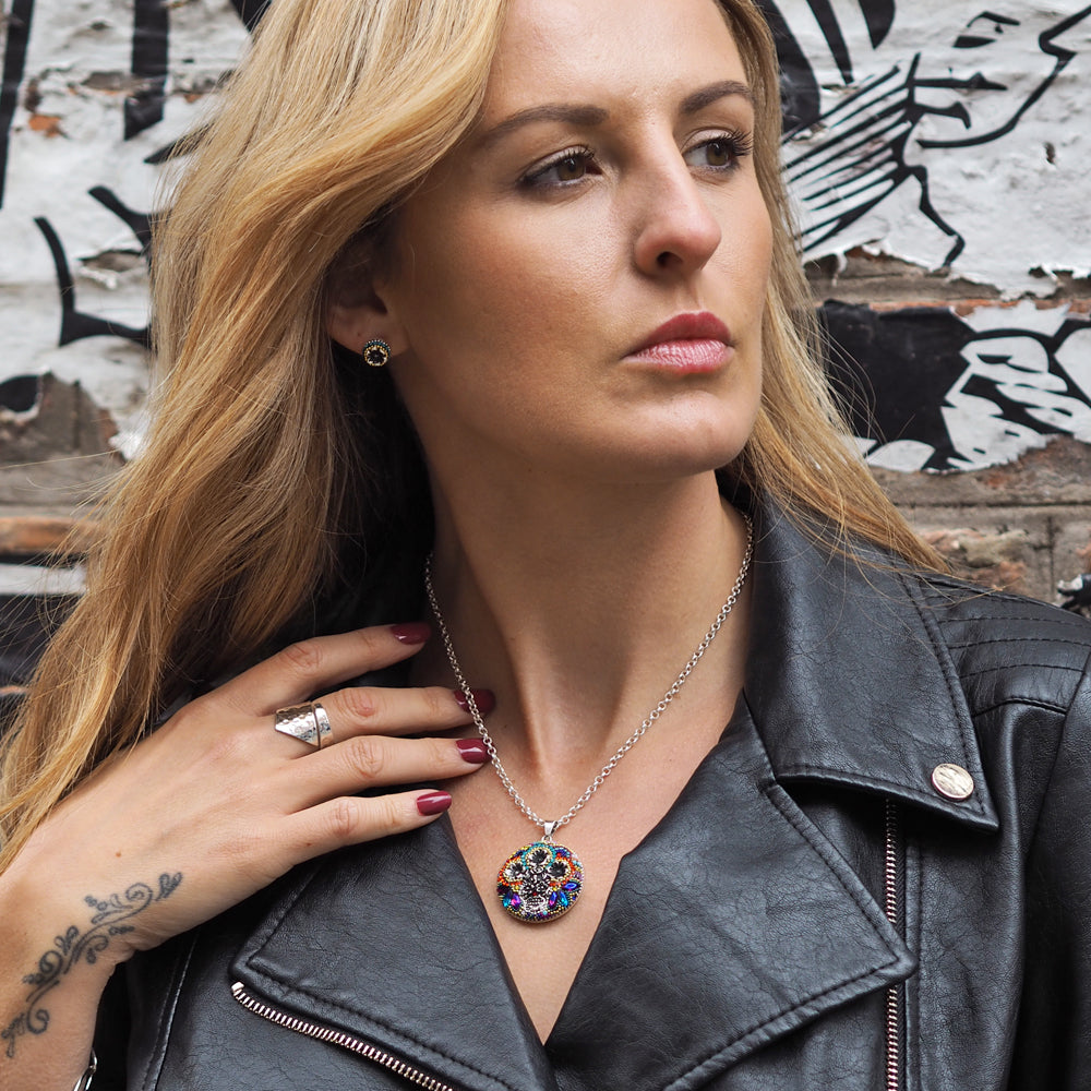 Allegra Catrina Rainbow Stud Earrings