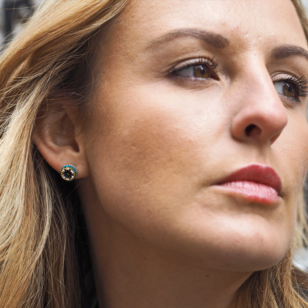 Allegra Catrina Rainbow Stud Earrings