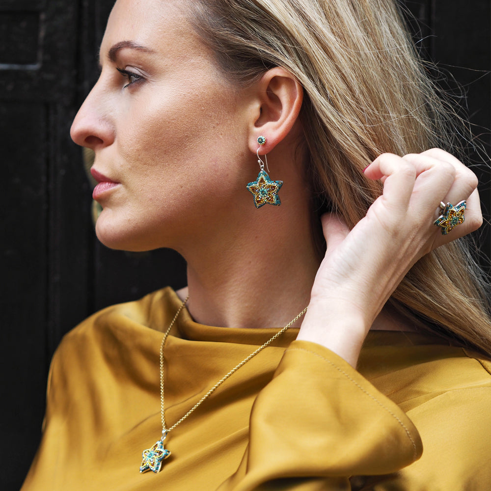 Allegra Fleur Vintage Dream Drop Earrings