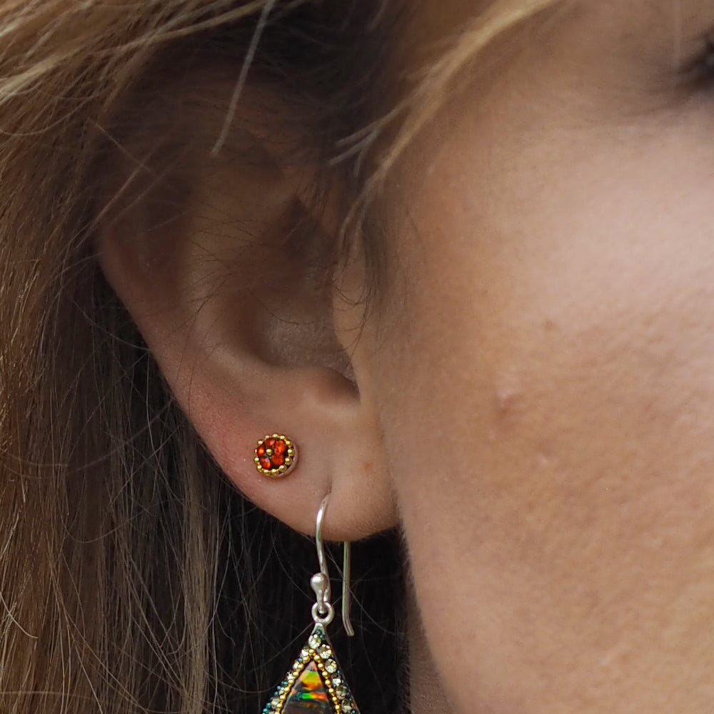 Allegra Saffron Tiny Stud Earrings