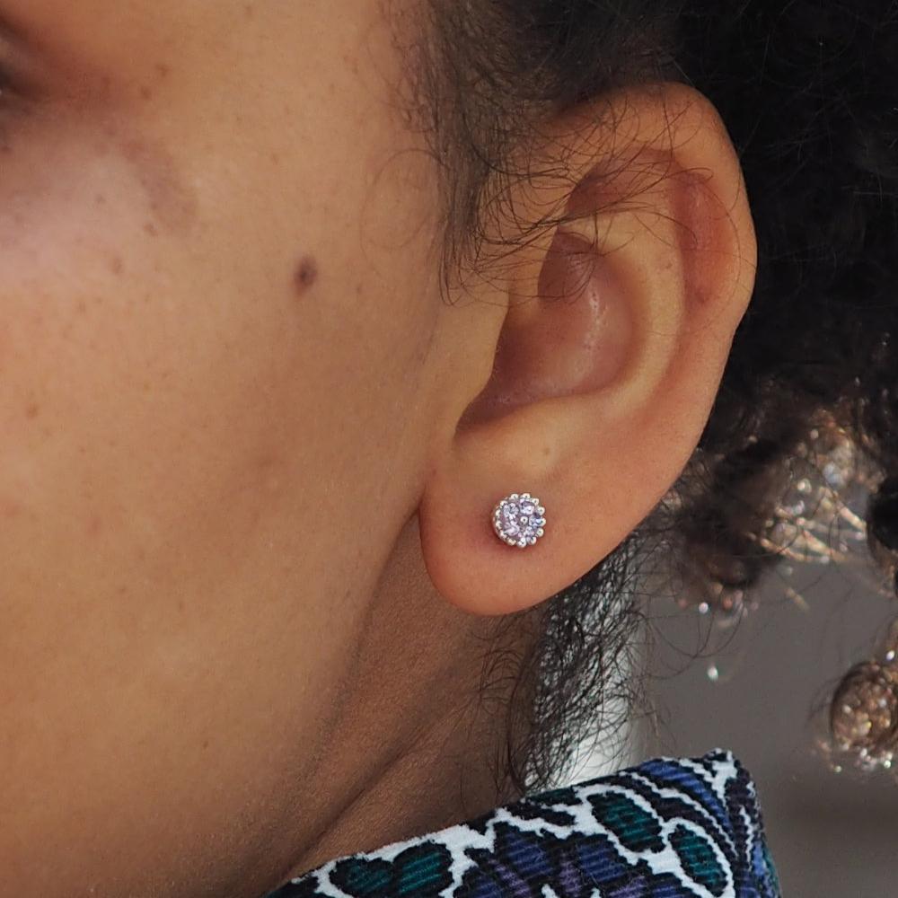 Allegra Tanzanite Tiny Stud Earrings