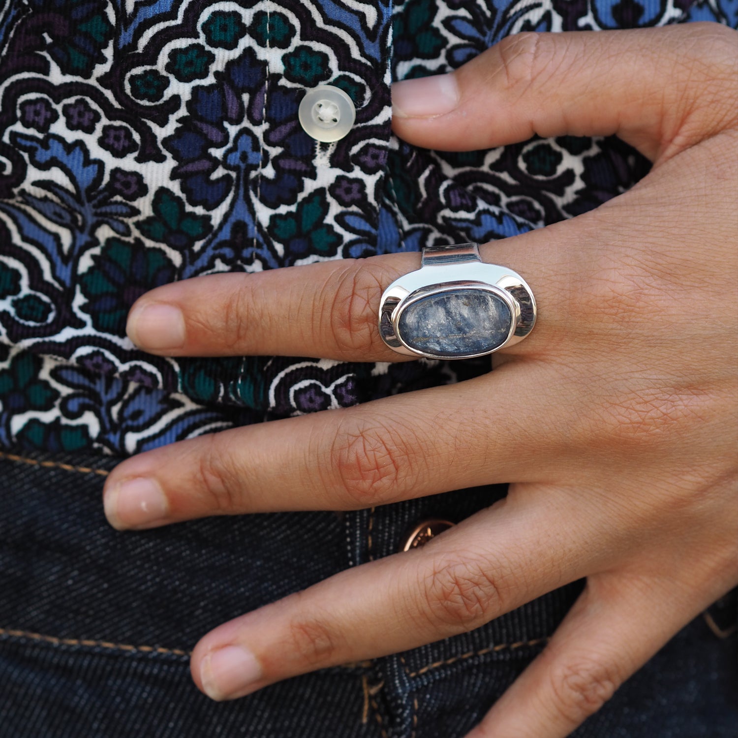 Monet Kyanite Adjustable Rings