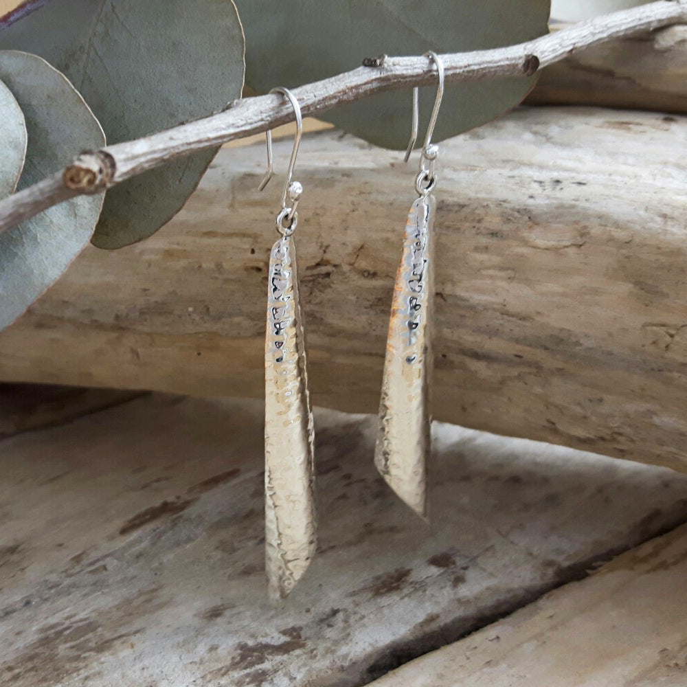 Erin Hammered Drop Earrings