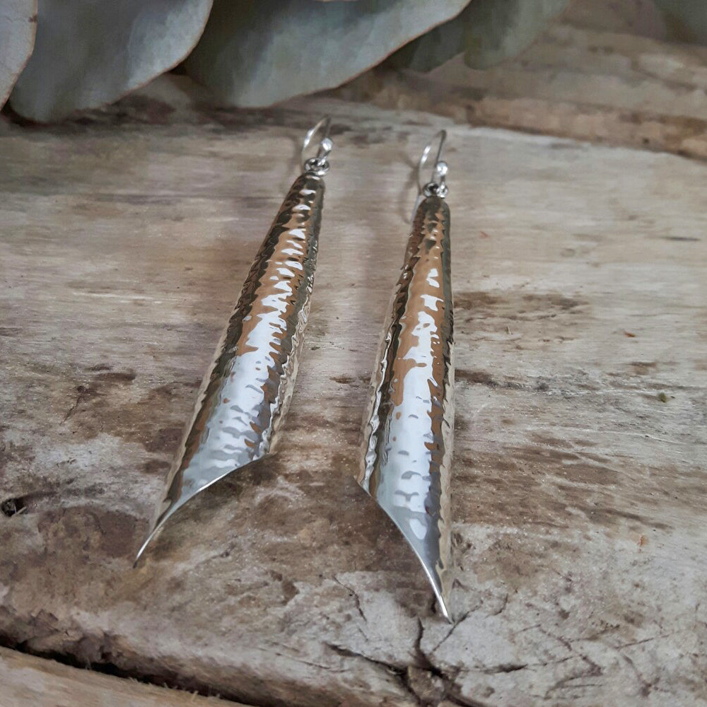 Erin Hammered Drop Earrings