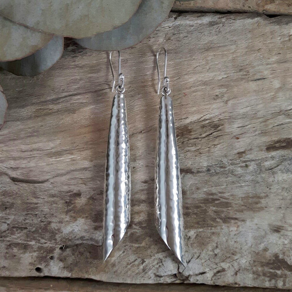 Erin Hammered Drop Earrings