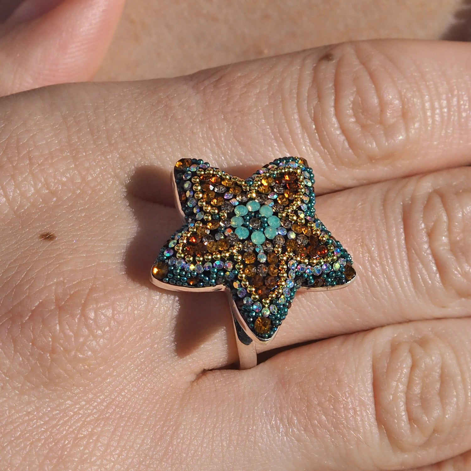 Allegra Fleur Vintage Dream 2.5cm Adjustable Ring