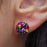Allegra Ruby Round Stud Earrings