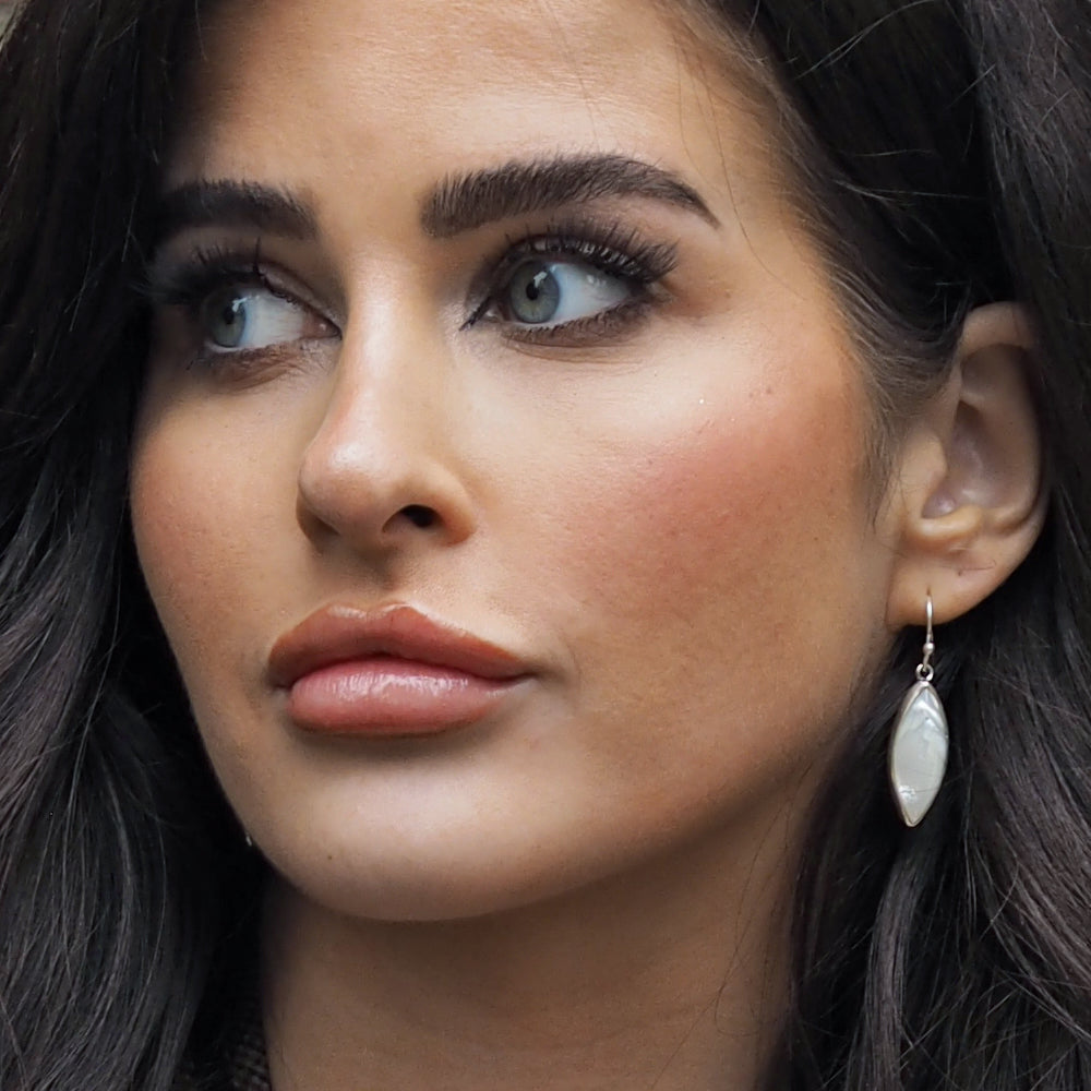 Audrey Marquise Mother Of Pearl Earrings