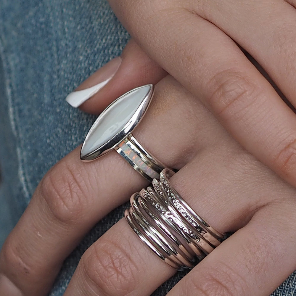 Audrey Marquise Mother Of Pearl Ring