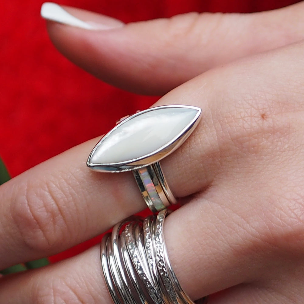 Audrey Marquise Mother Of Pearl Ring