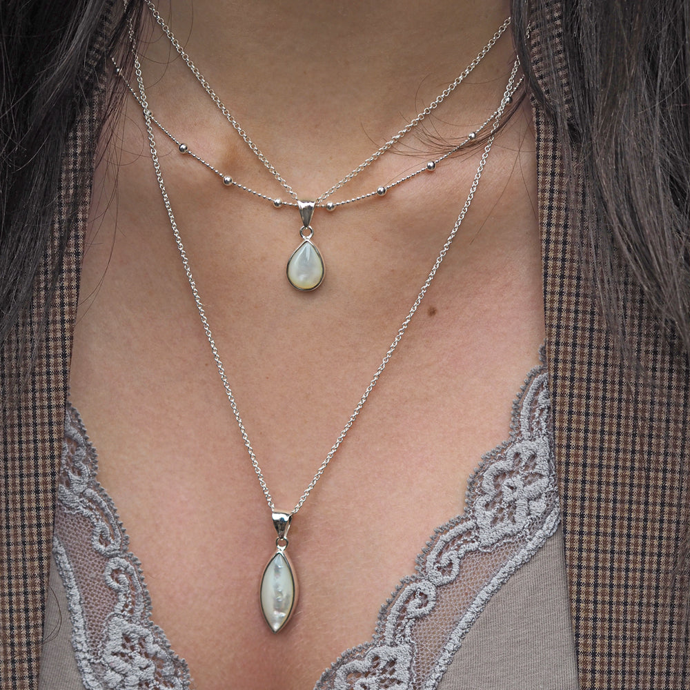 Audrey Teardrop Mother Of Pearl Pendant