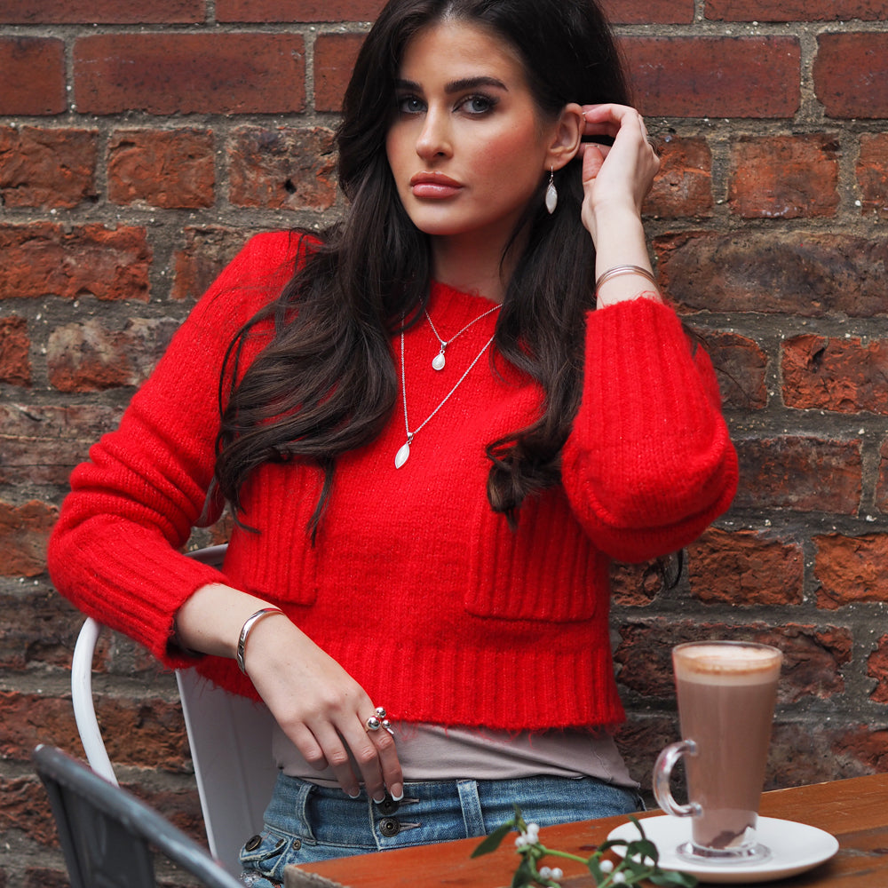 Audrey Marquise Mother Of Pearl Earrings