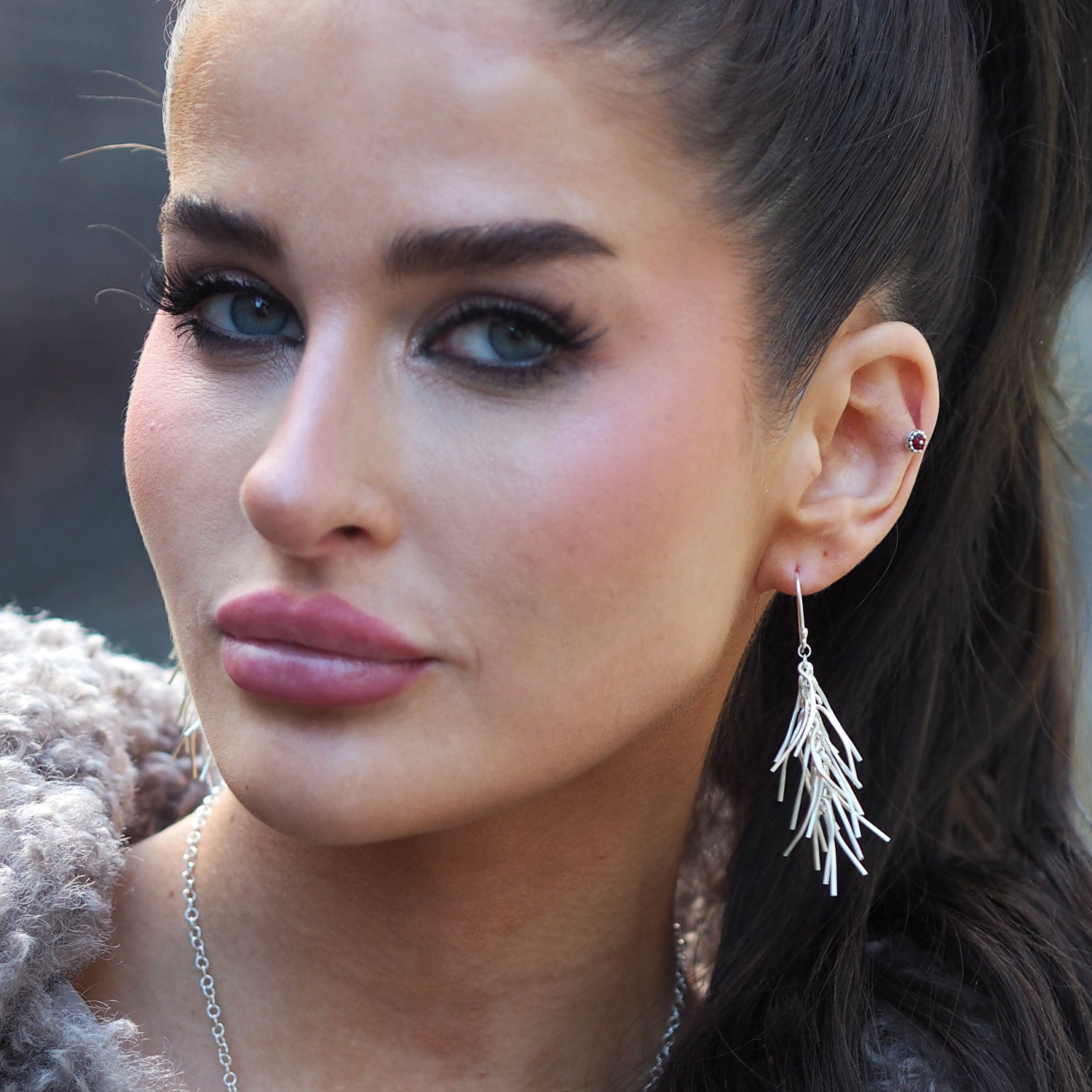 Foresta Rain Silver Drop Earrings