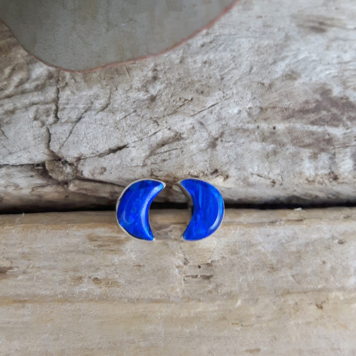 Flinder Blue Moon Stud Earrings