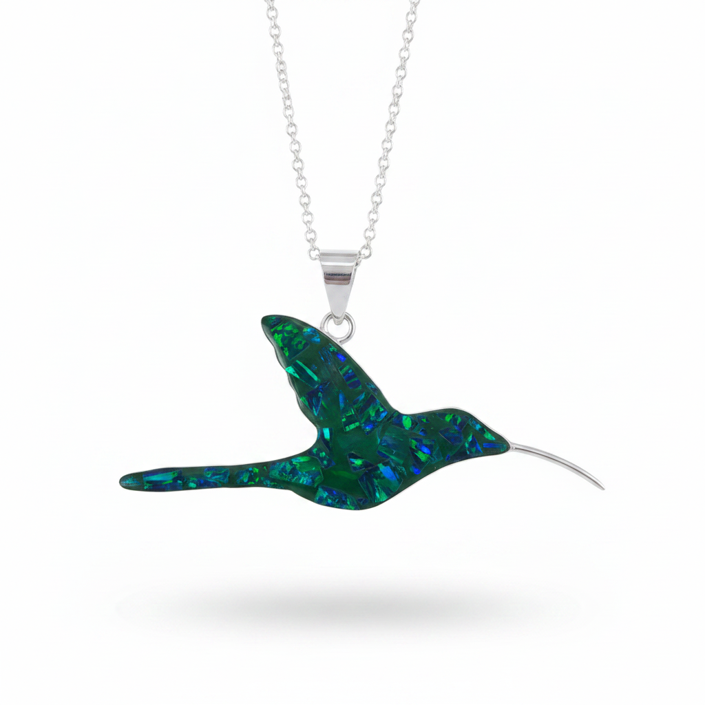 Flinder Emerald Hummingbird Pendant