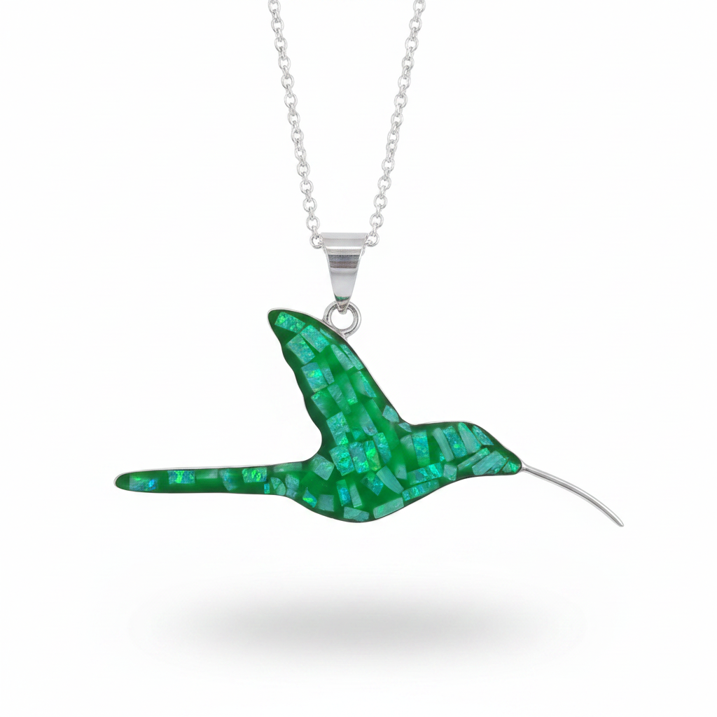 Flinder Green Hummingbird Pendant