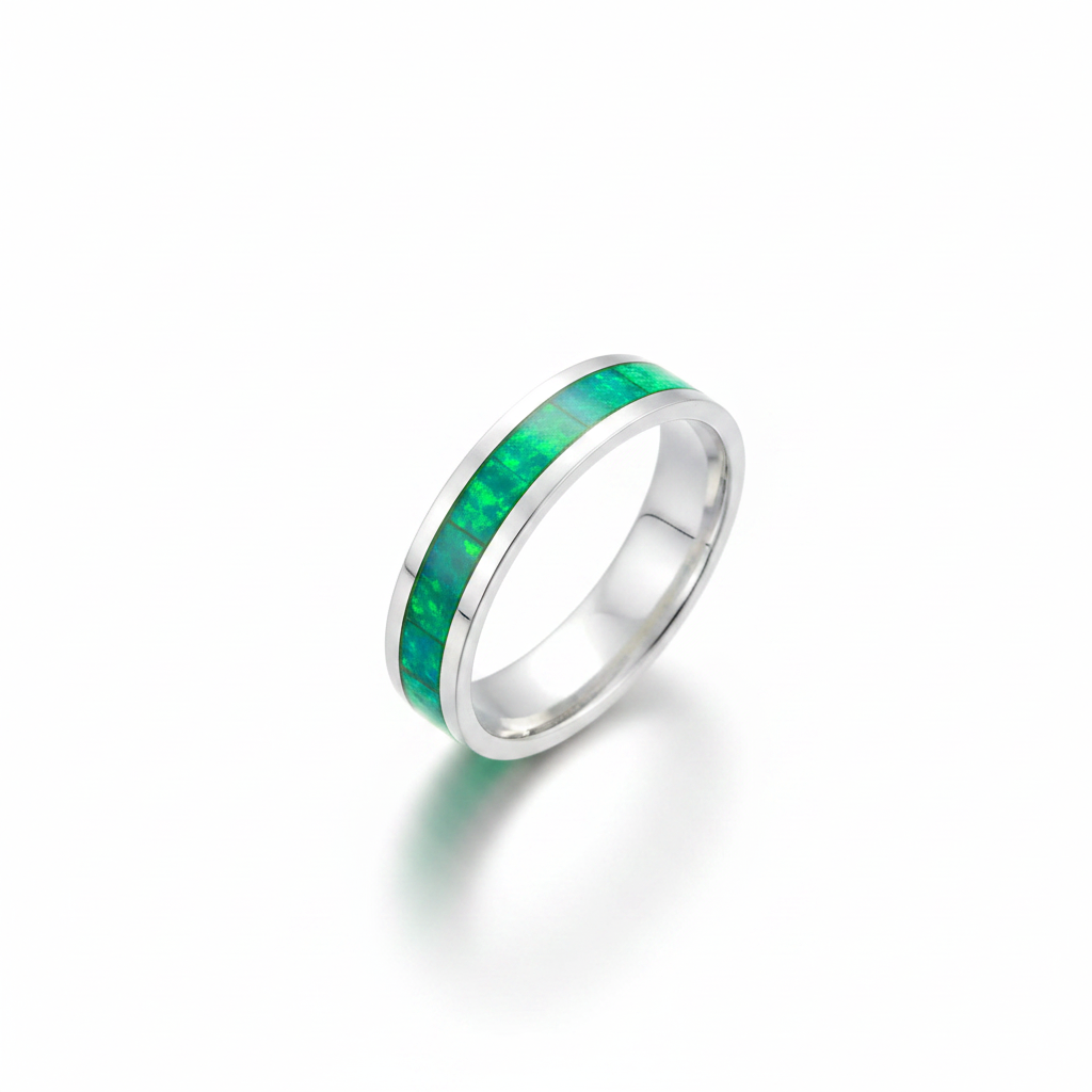 Flinder Green Cultured Opal Ring