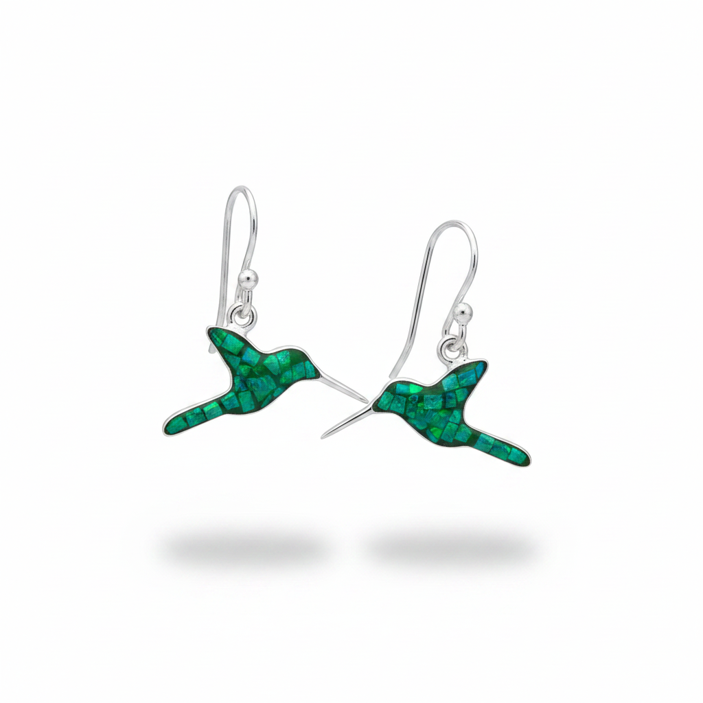 Flinder Hummingbird Green Drop Earrings