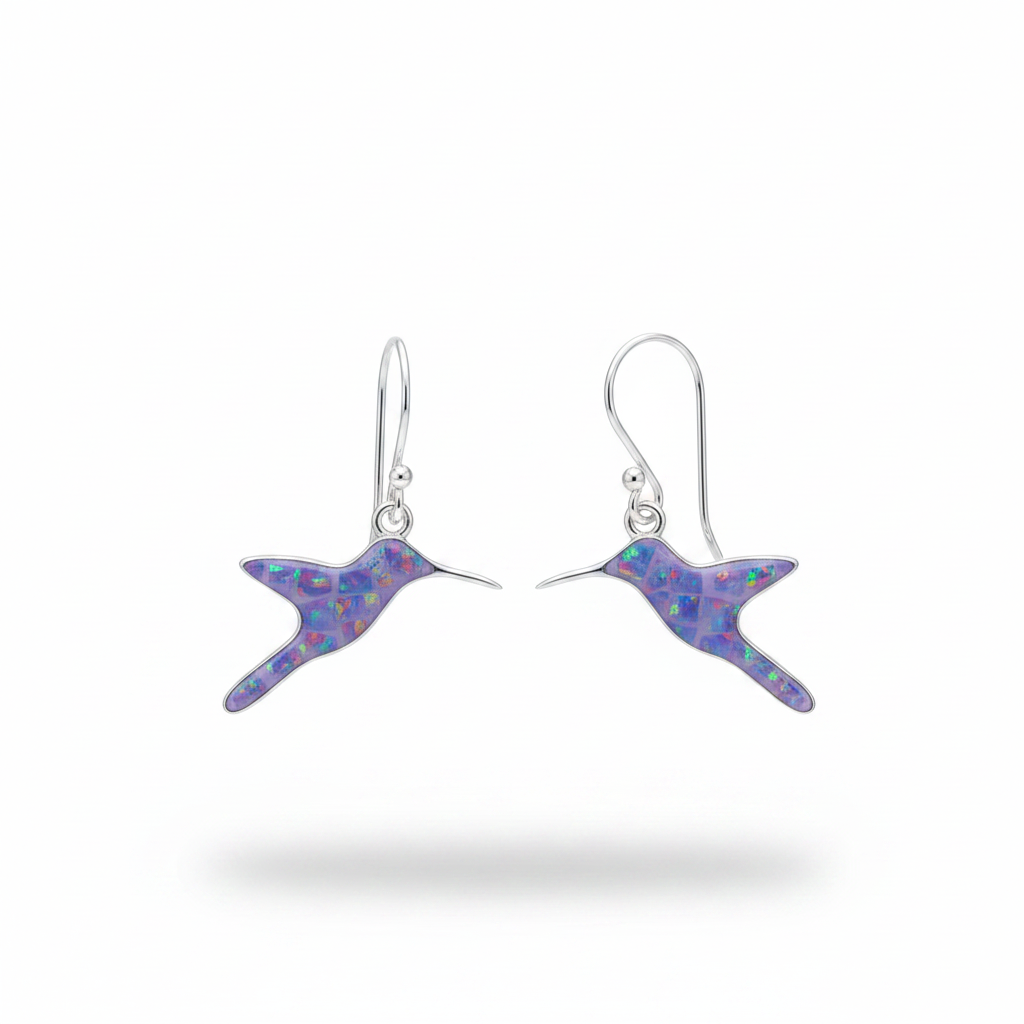 Flinder Hummingbird Lavender Drop Earrings