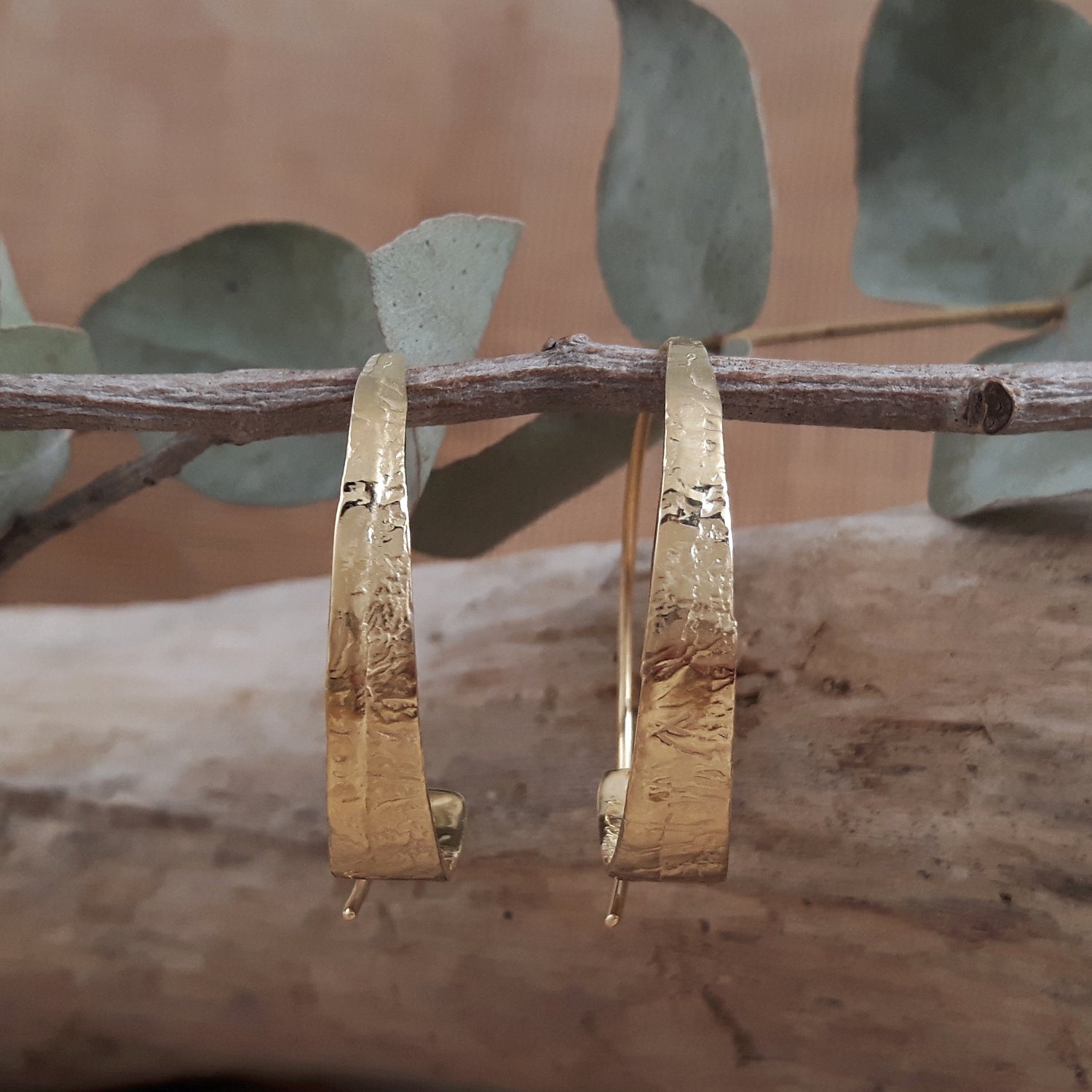 Foresta Divine Hoop Gold Earrings