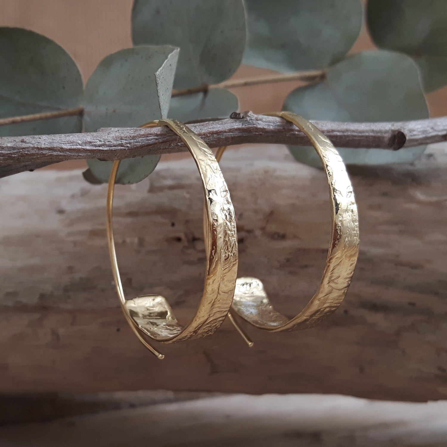 Foresta Divine Hoop Gold Earrings