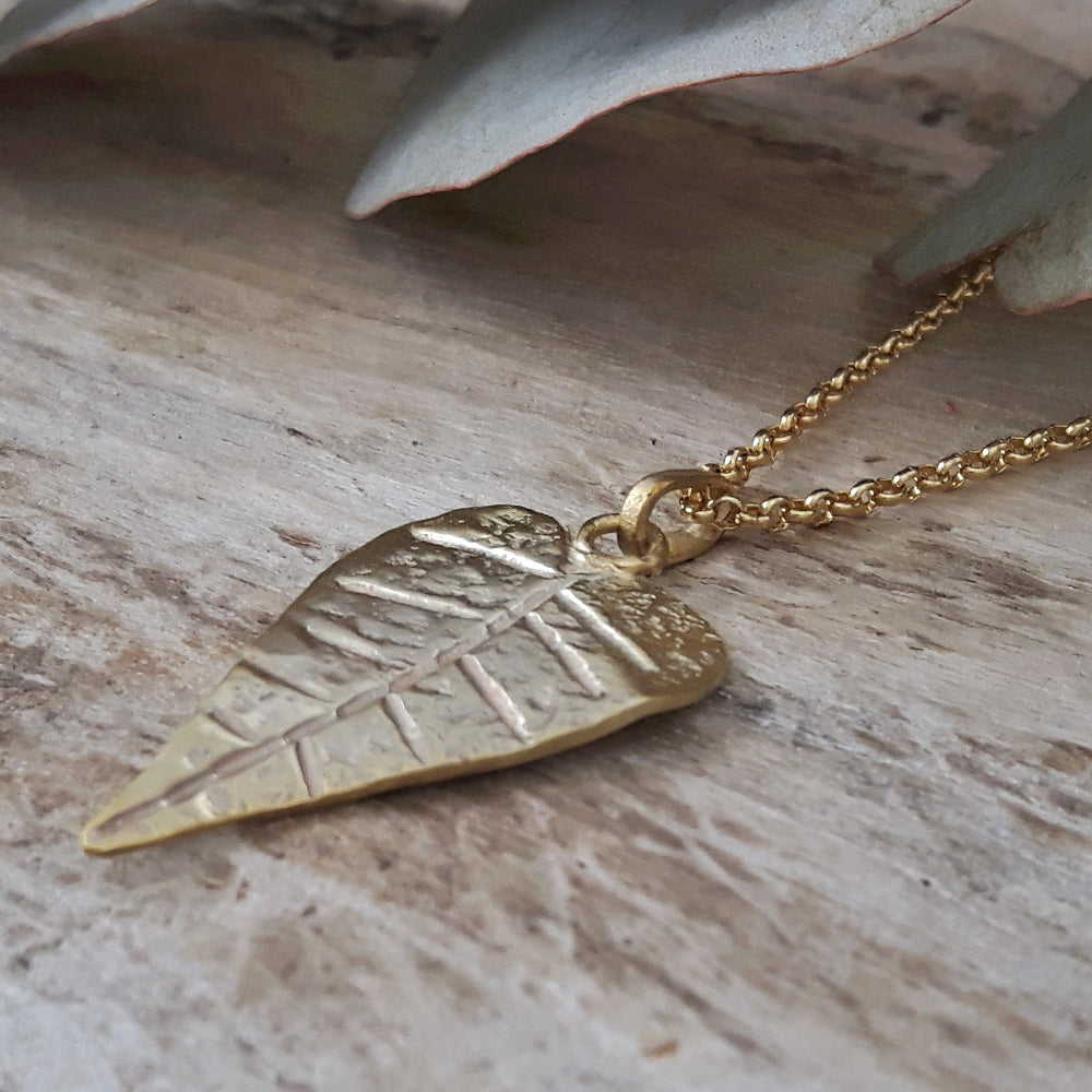Foresta Gold Heart Leaf Pendant