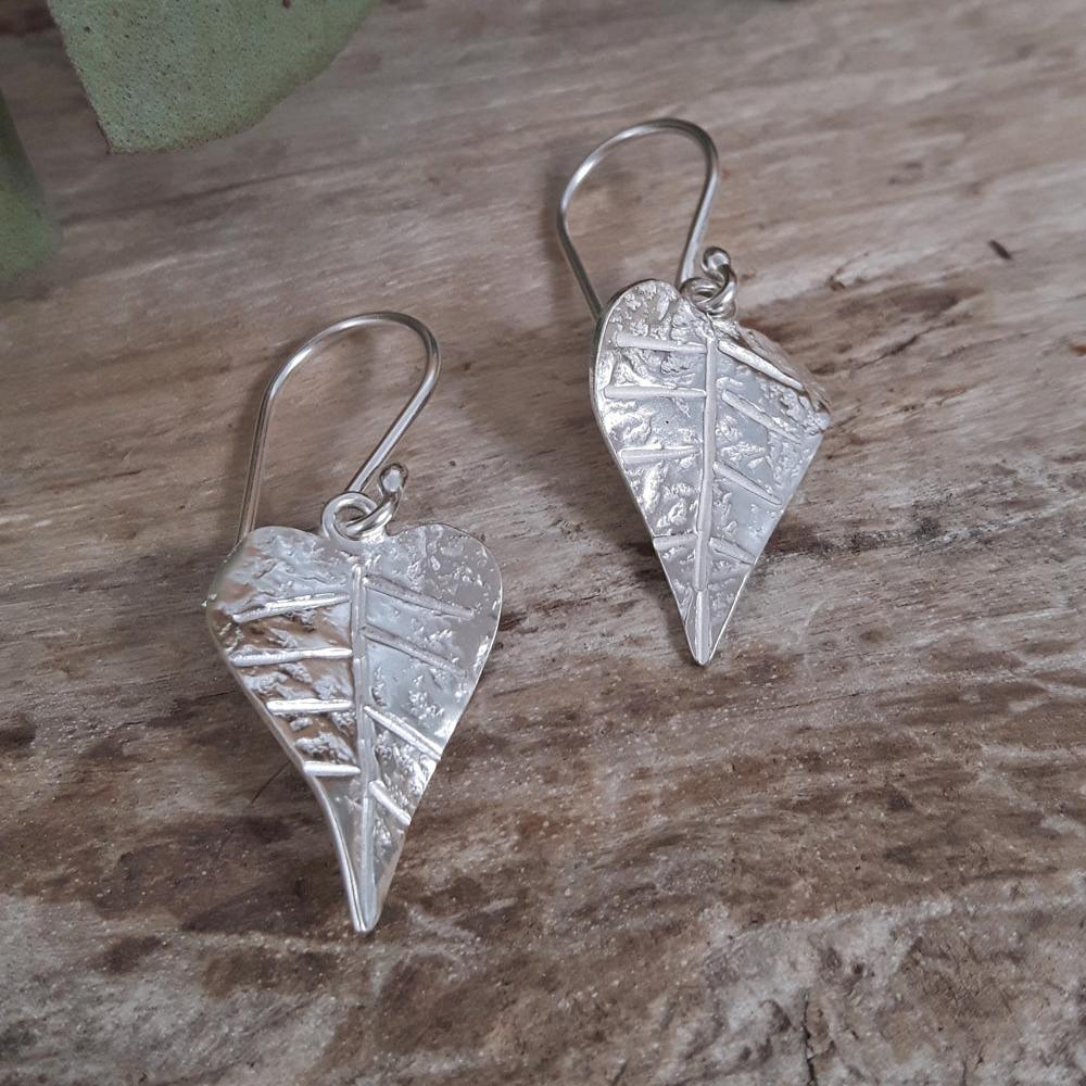 Foresta Heart Leaf Drop Earrings