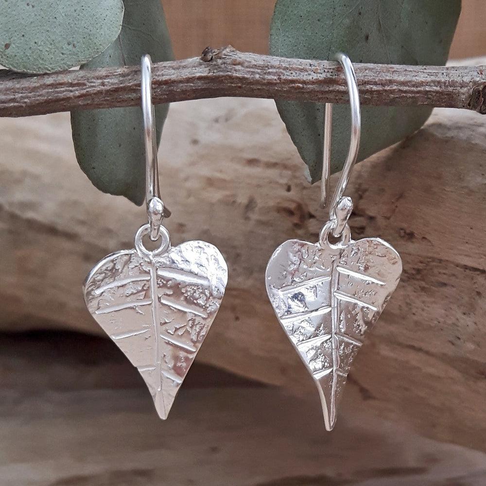 Foresta Heart Leaf Drop Earrings