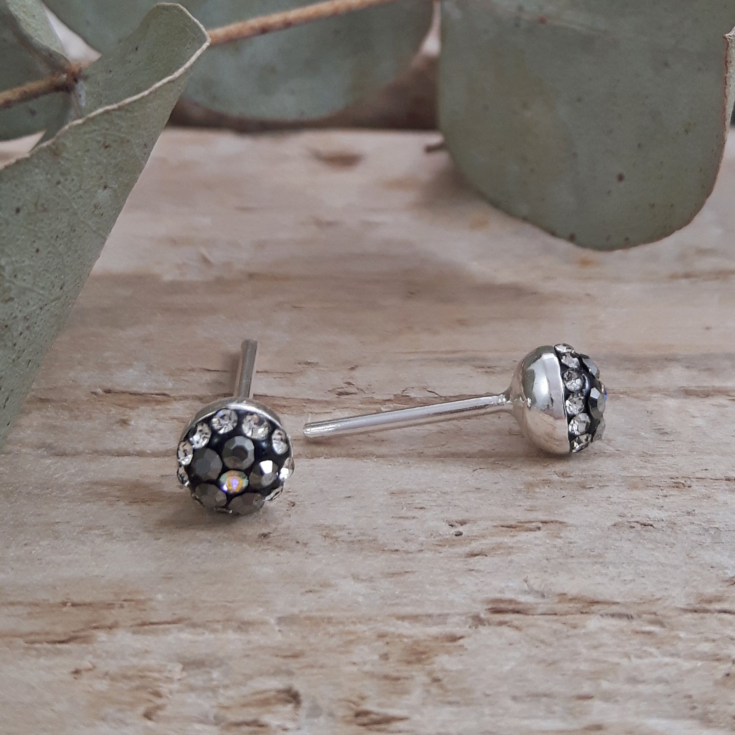 Gala Tiny Jet Stud Earrings