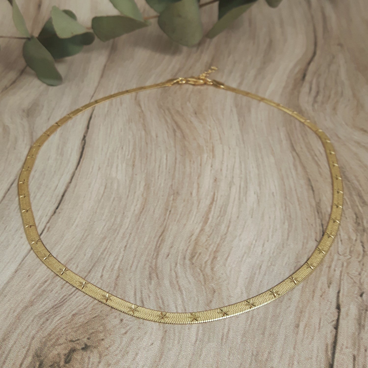 Gold Star Snake Chain Necklace 40–42.5cm