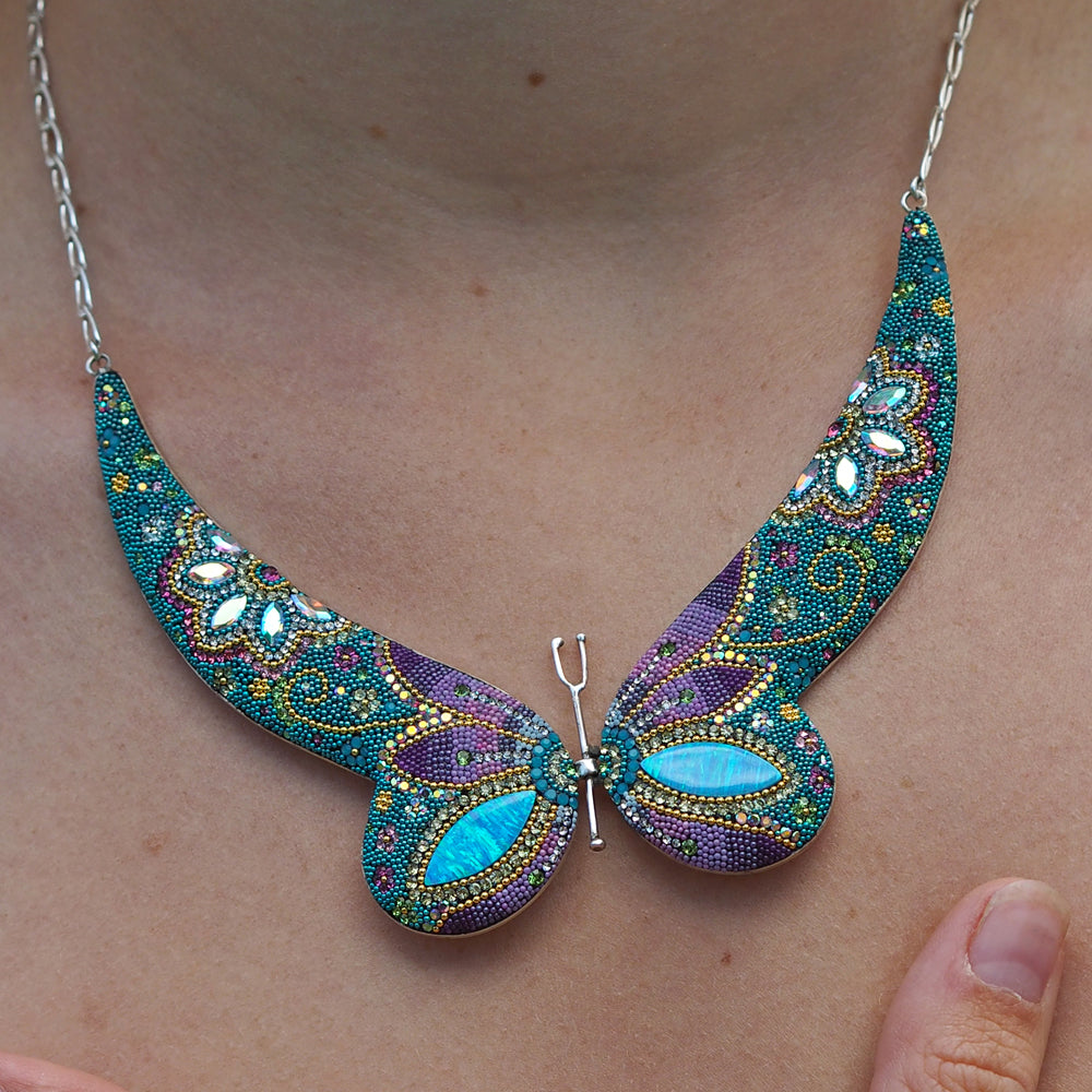Allegra Galactic Butterfly Ombre Choker