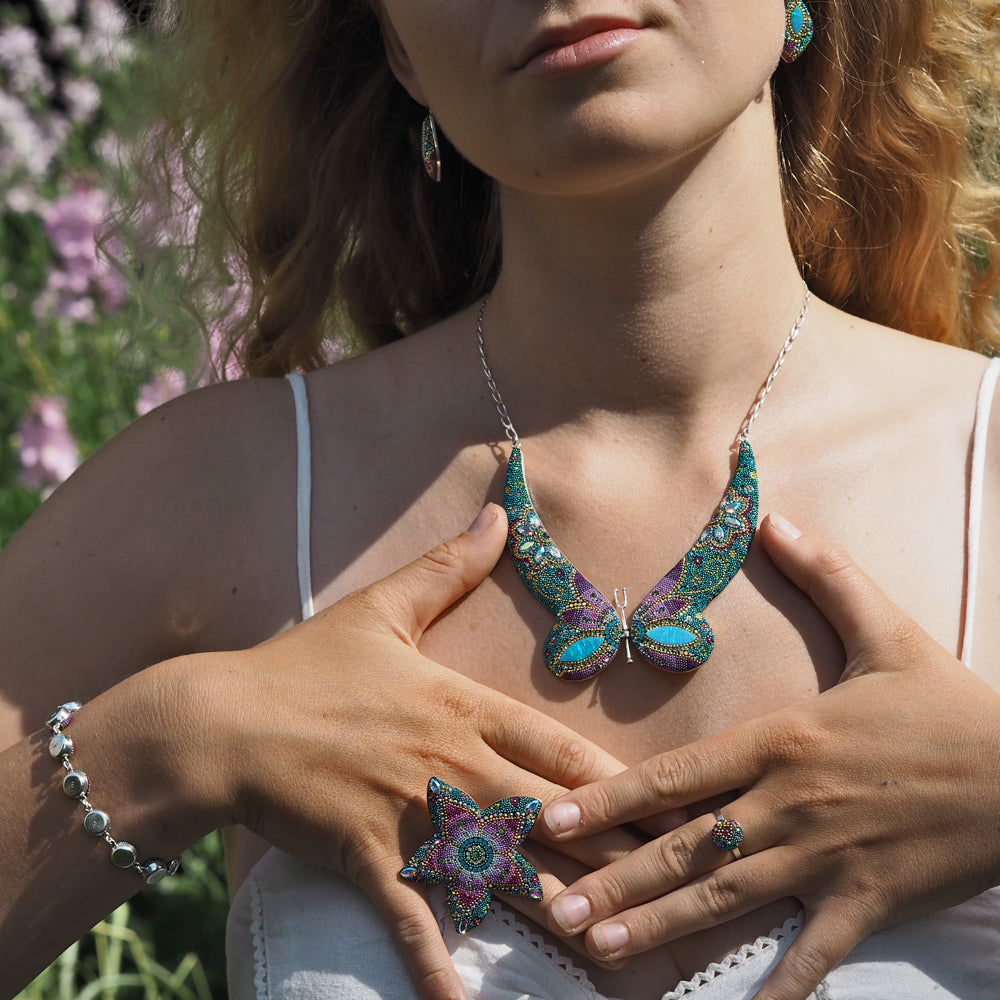 Allegra Galactic Butterfly Ombre Choker