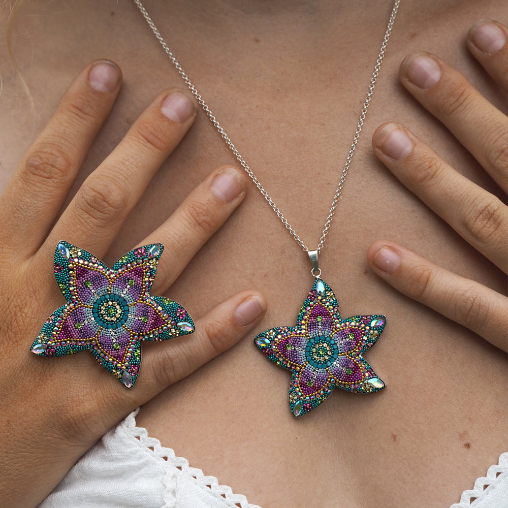 Allegra Galactic Flower 4.5cm Pendant