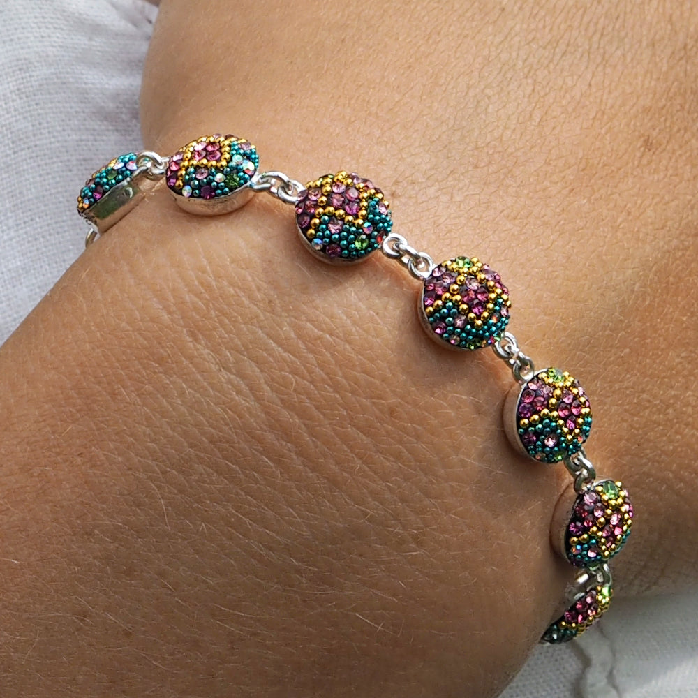 Allegra Viva Magenta Round 1cm Bracelet