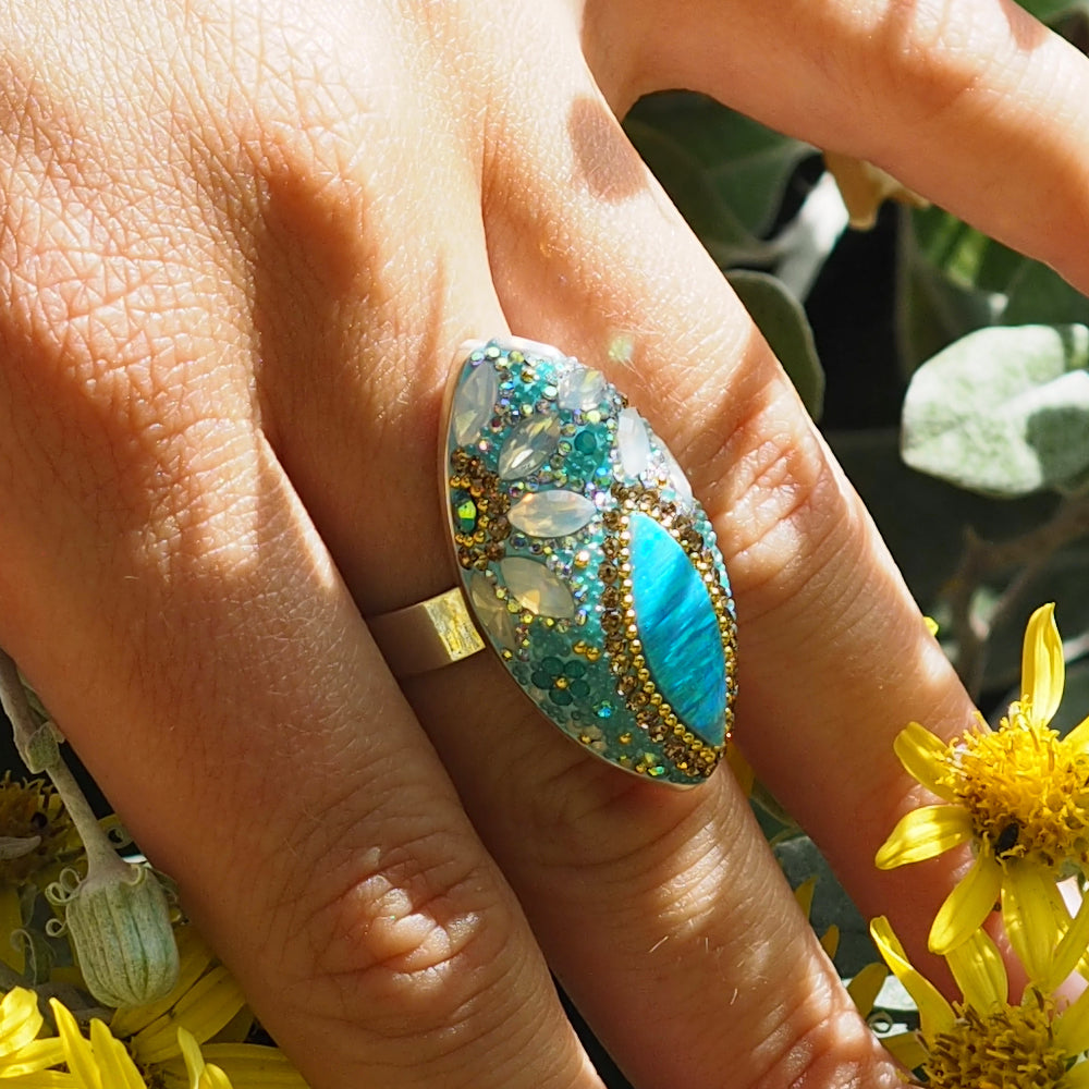 Allegra Daisy Dream TQ Adjustable Ring
