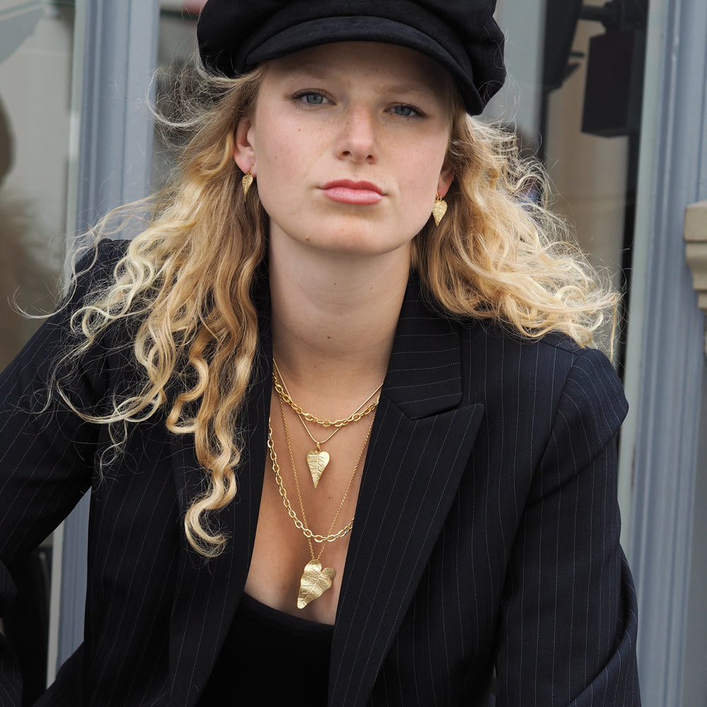 Foresta Gold Heart Leaf Pendant