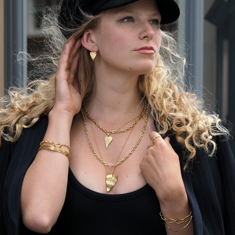 Foresta Gold Taro Leaf Pendant