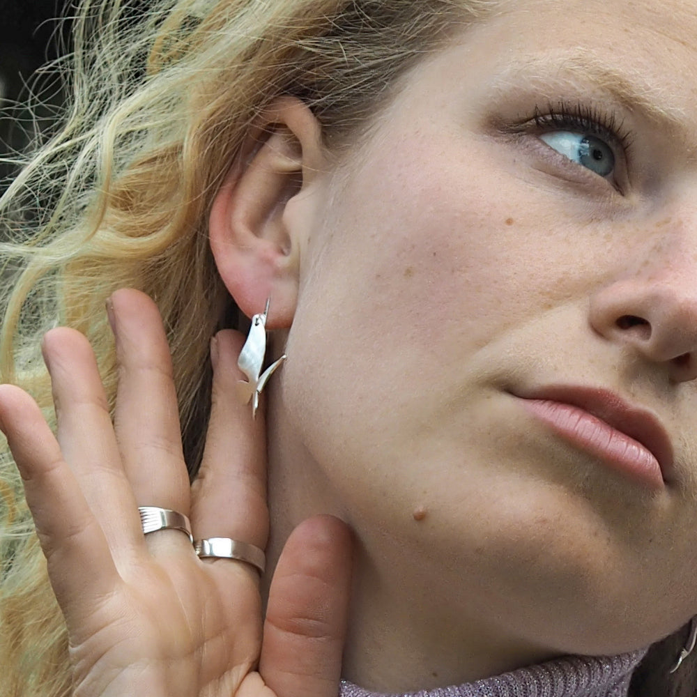 Mariposa Small Matt Drop Earrings