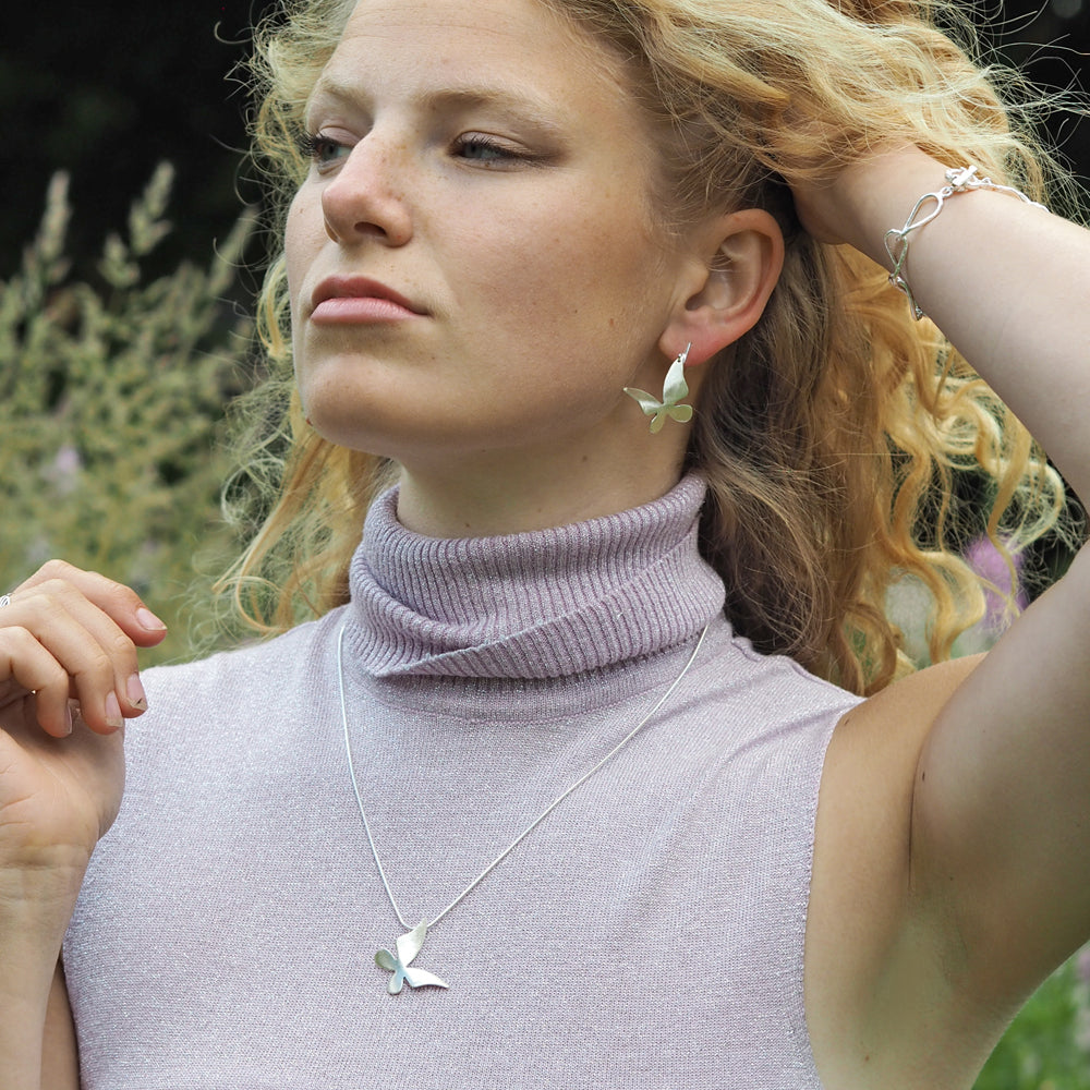 Mariposa Small Matt Drop Earrings