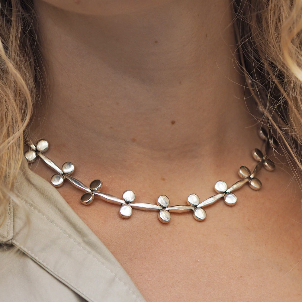 Mistletoe Silver Link Necklace