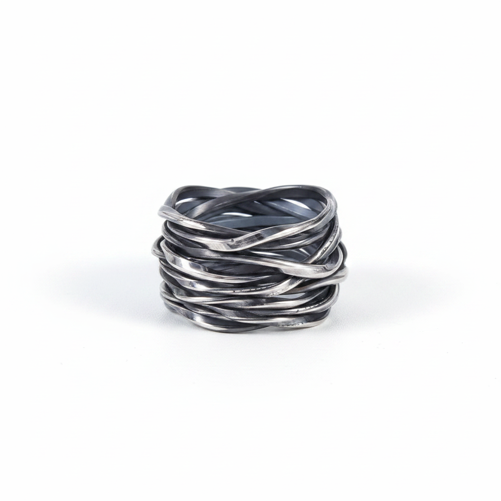 Lattice Wide Oxidised Ring - Retry