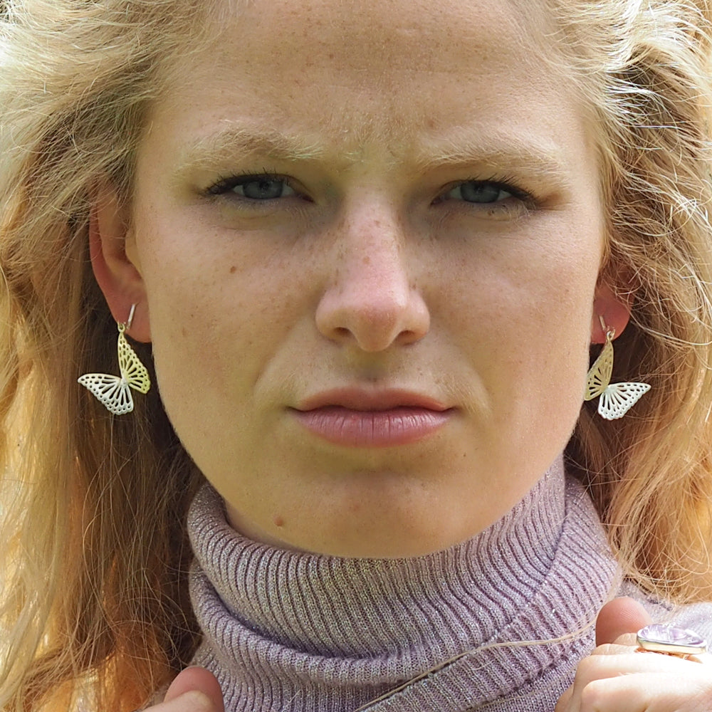Monarca Small Butterfly Drop Earrings