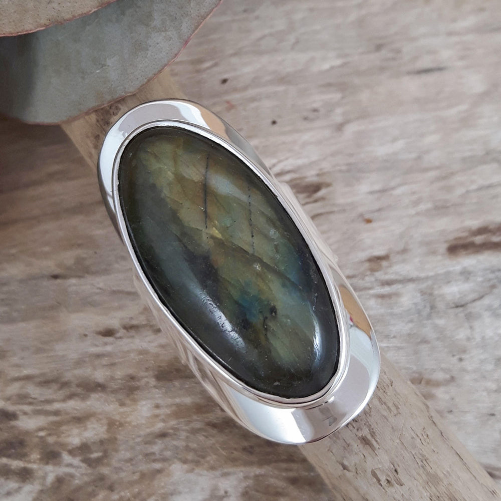 Monet Labradorite Oval XL01 Adjustable Ring A