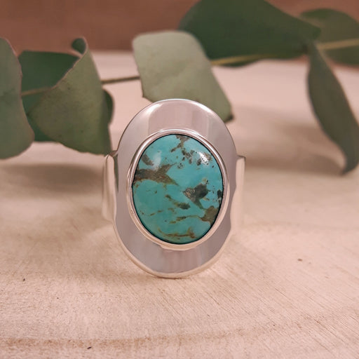 Monet Turquoise Oval Medium Ring A
