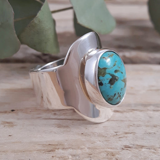 Monet Turquoise Oval Medium Ring A