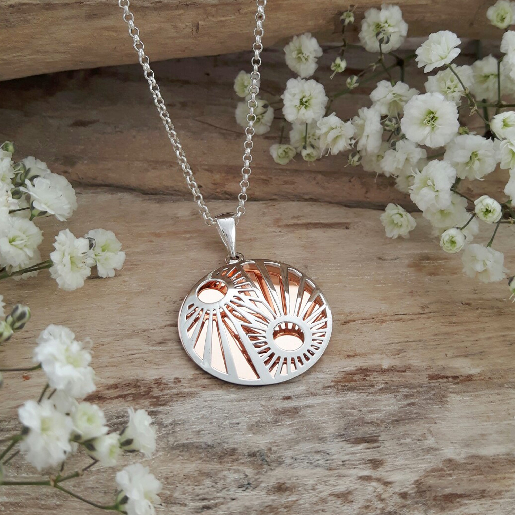 Celtic Sun Silver/Copper SmallPendant